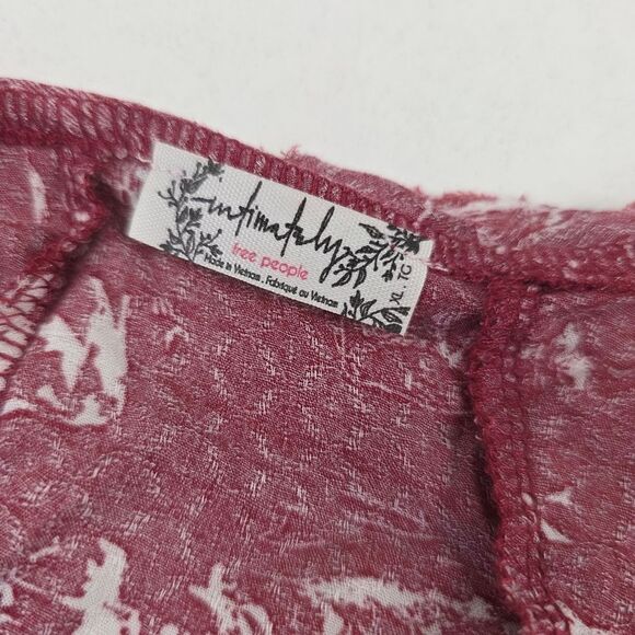 NWOT Free People Everything's Rosy Bodysuit RARE Rodeo Red Western Print Size XL - Picture 12 of 16